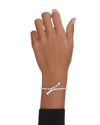 Matrix Mixed Cut Crystal Bracelet in Rhodium Plated