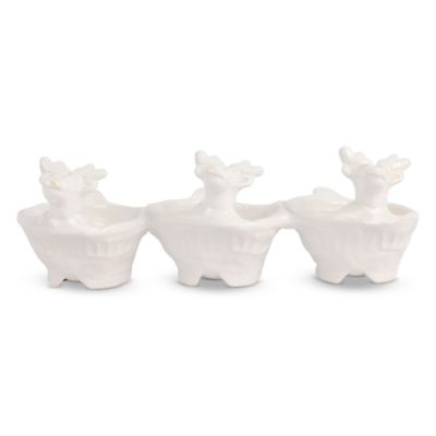 VIETRI - Pietra Natale Figural Deer 3 Part Server