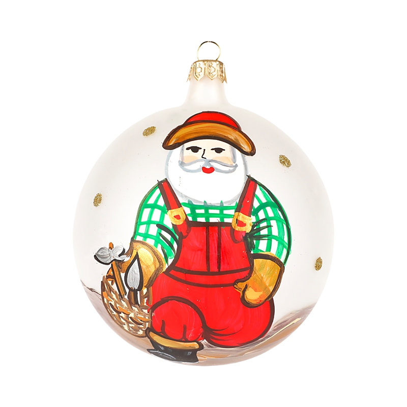 Vietri Old St. Nick Gardener Christmas Ornament In Open Misce