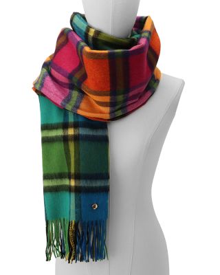 Plaid Mix Yarn Dye Wool Scarf