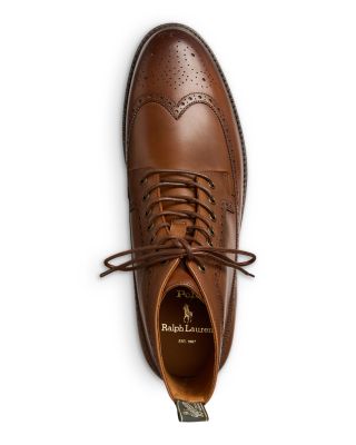 Men's Leather Wingtip Boots