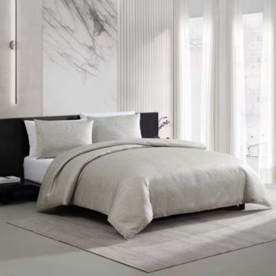 Vera Wang - Speckled Satin Weave 3 Piece Comforter Set, Queen