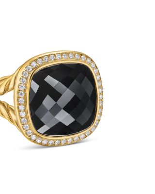 Albion&reg; Ring in 18K Yellow Gold with Gemstones and Diamonds, 15mm