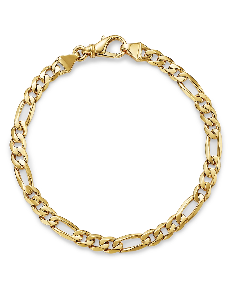 Bloomingdale's Fine Collection Figaro Link Chain Bracelet In 14k Yellow Gold In Gold