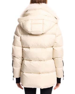 Scarlett Shearling Trim Puffer Coat
