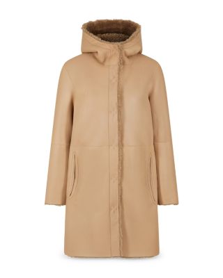 Gerard Darel Lelie Shearling Leather Coat | Bloomingdale's