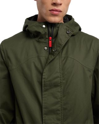 Downing Coated Cotton Hooded Rain Jacket 