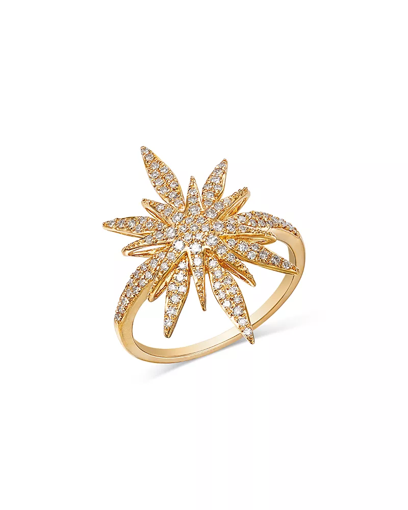 Bloomingdale's Fine Collection Diamond Starburst Ring in 14K Yellow Gold, 0.38 tcw