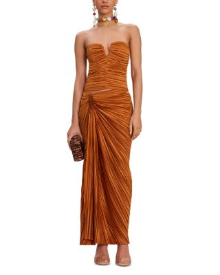 Maria Plissé Strapless Top
