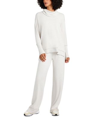 Splendid - Supersoft Satin Turtleneck Sweater & Wide Leg Pants