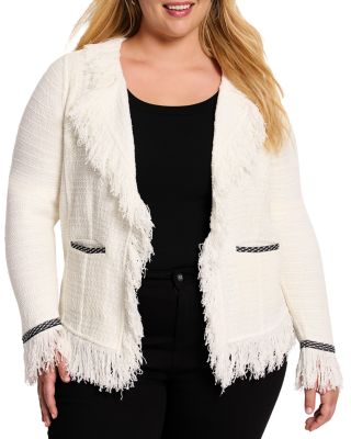 Nic+Zoe Plus Statement Fringe Jacket