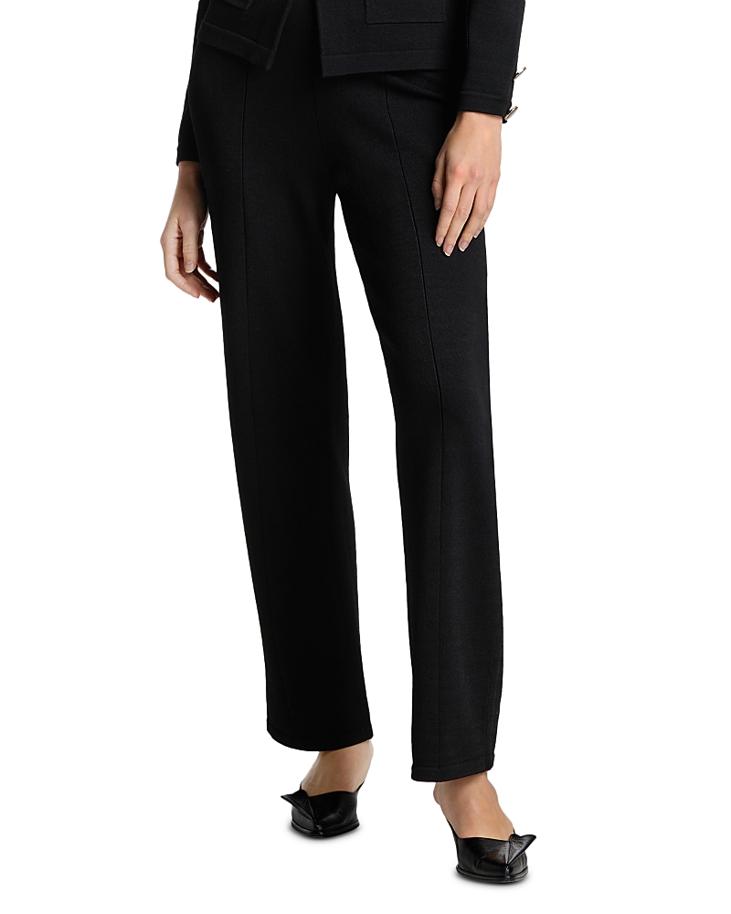 St John Santiago Knit Straight-leg Pants In Black