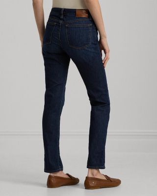 Mid Rise Straight Leg Jeans in Deep Royal