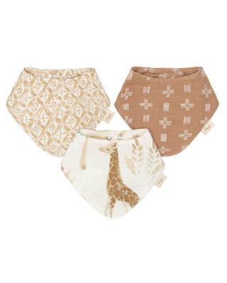 Kendi Safari Muslin Bib Set, 3 Pack - Ages 0-36 Months