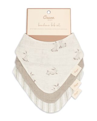 Avery Bunny Cotton Muslin Bibs, 3 Pack - Ages 0-36 Months