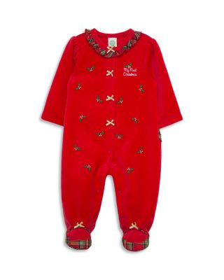 Little Me - Girls' Holly Plaid Footie - Baby