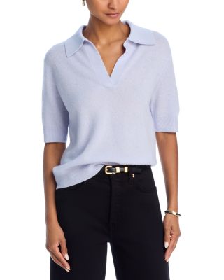 C by Bloomingdale's Cashmere - Short Sleeve Polo Sweater - Exclusive