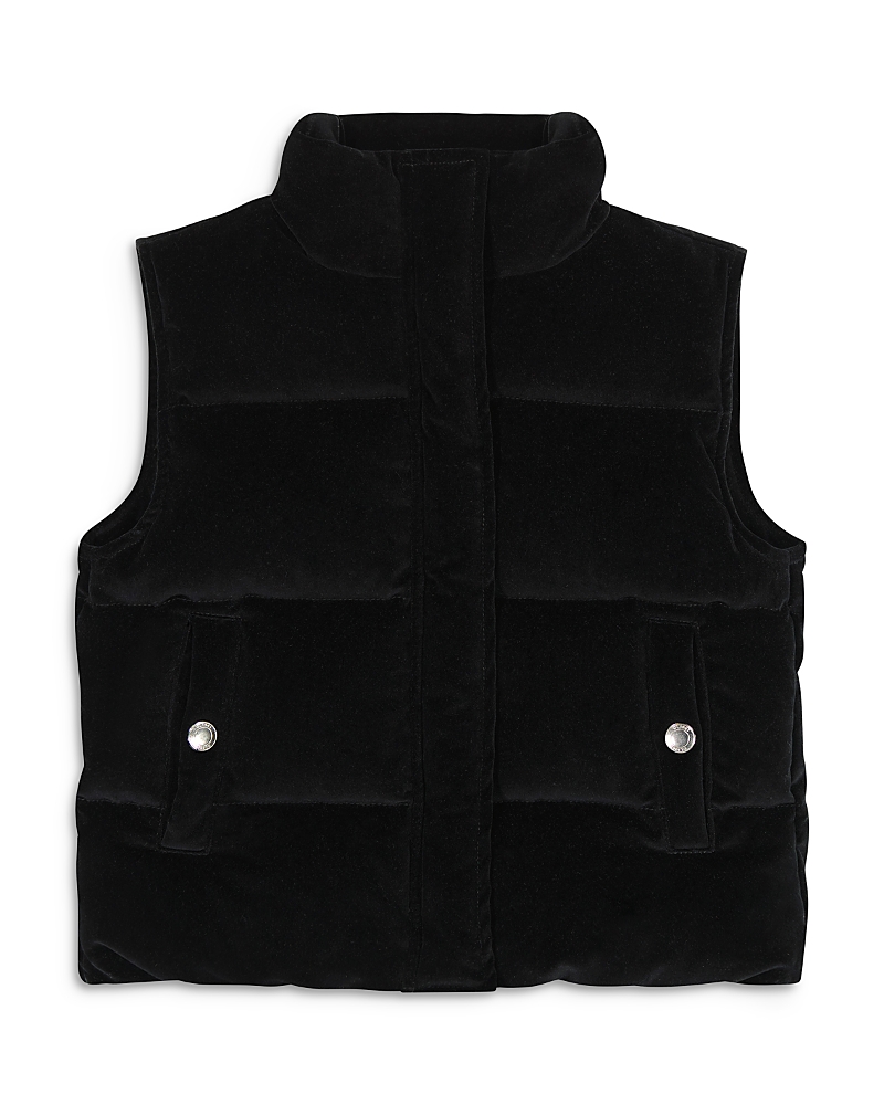 Dl1961 Velvet Padded Vest In Black