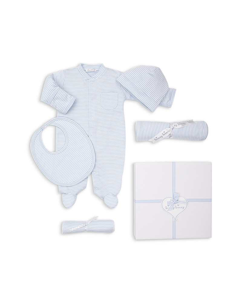 KISSY KISSY UNISEX STRIPES 5 PIECE GIFT SET - BABY