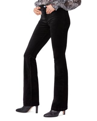 Manhattan High Rise Bootcut Velvet Jeans in Black Dye