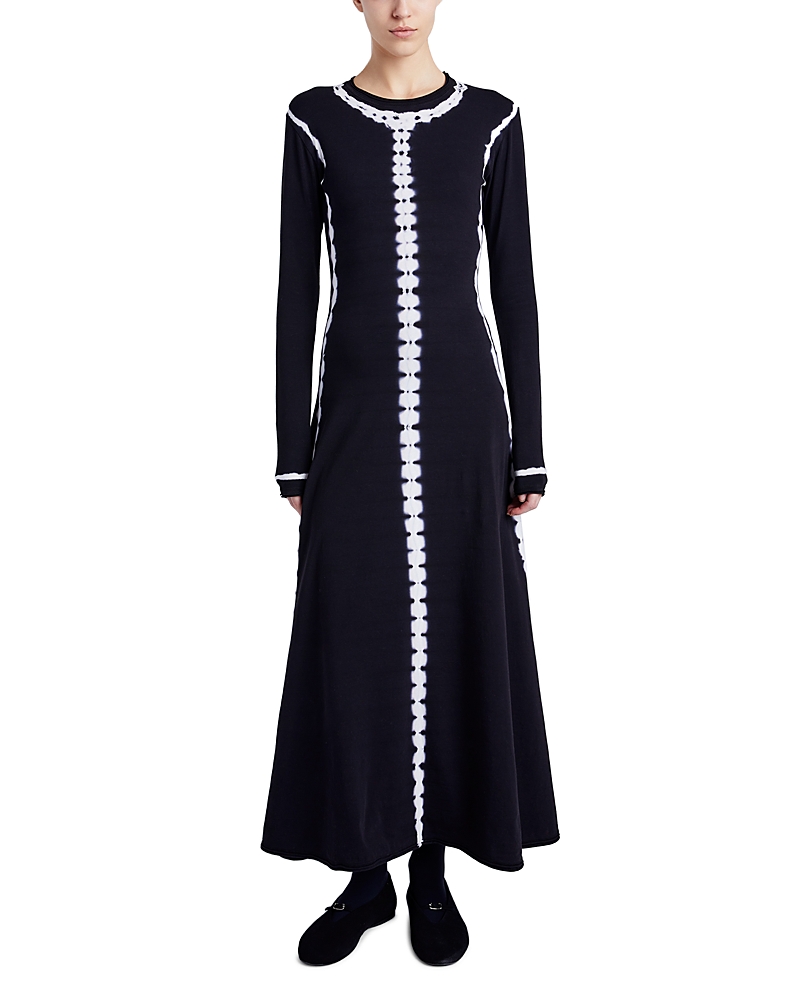 Shop Proenza Schouler White Label Kieran Tie Dye Dress In Black/white