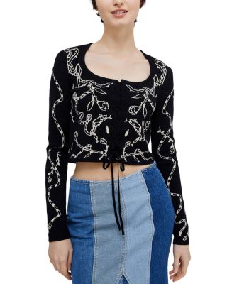 Max & Co. Medina Lace Up Cardigan