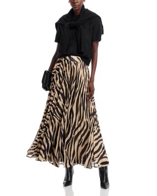 Zebra Print Maxi Skirt