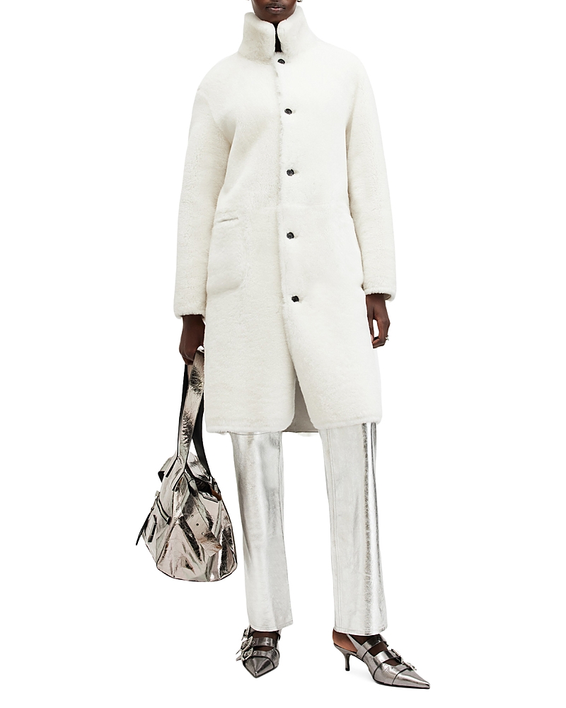 ALLSAINTS SERRA REVERSIBLE SHEARLING COAT