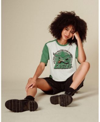 Women's NFL Philadelphia Eagles Color Block Crop Tee