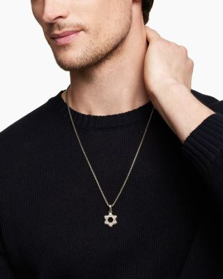 Sterling Silver Deco Star of David Pendant