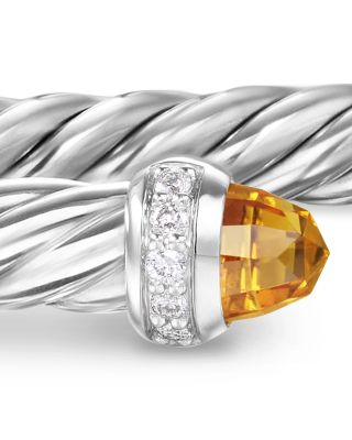 Cablespira Flex&reg; Bracelet in Sterling Silver with Diamonds, 4mm