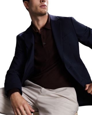 Trafford Merino Wool Regular Fit Long Sleeve Polo Shirt