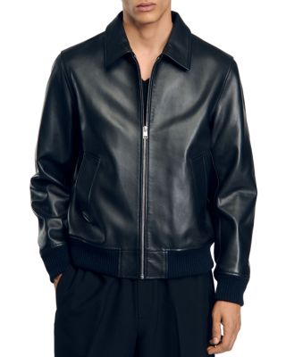 Sandro - Thomas Leather Full Zip Jacket