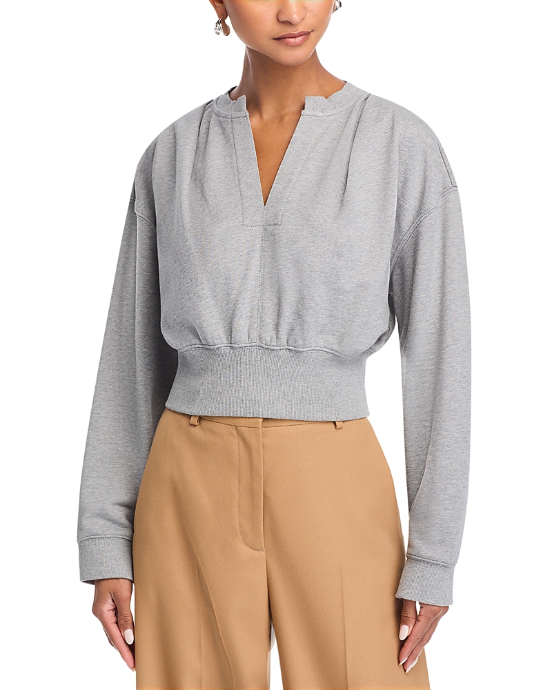 3.1 Phillip Lim Cropped Sweatshirt In Grey Melange