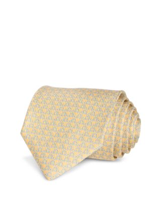 Silk Classic Gancini Safety Pin Tie 