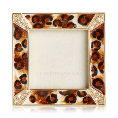 Leland Leopard Spotted Pave Corner 2&amp;quot; x 2&amp;quot; Square Frame