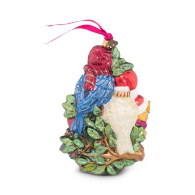 Four Calling Birds Glass Ornament