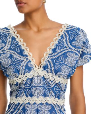 Cassandra Embroidered Mini Dress