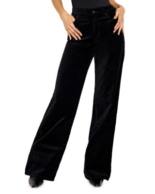 Good American - Velvet Good Skate Wide Leg Jeans in K001