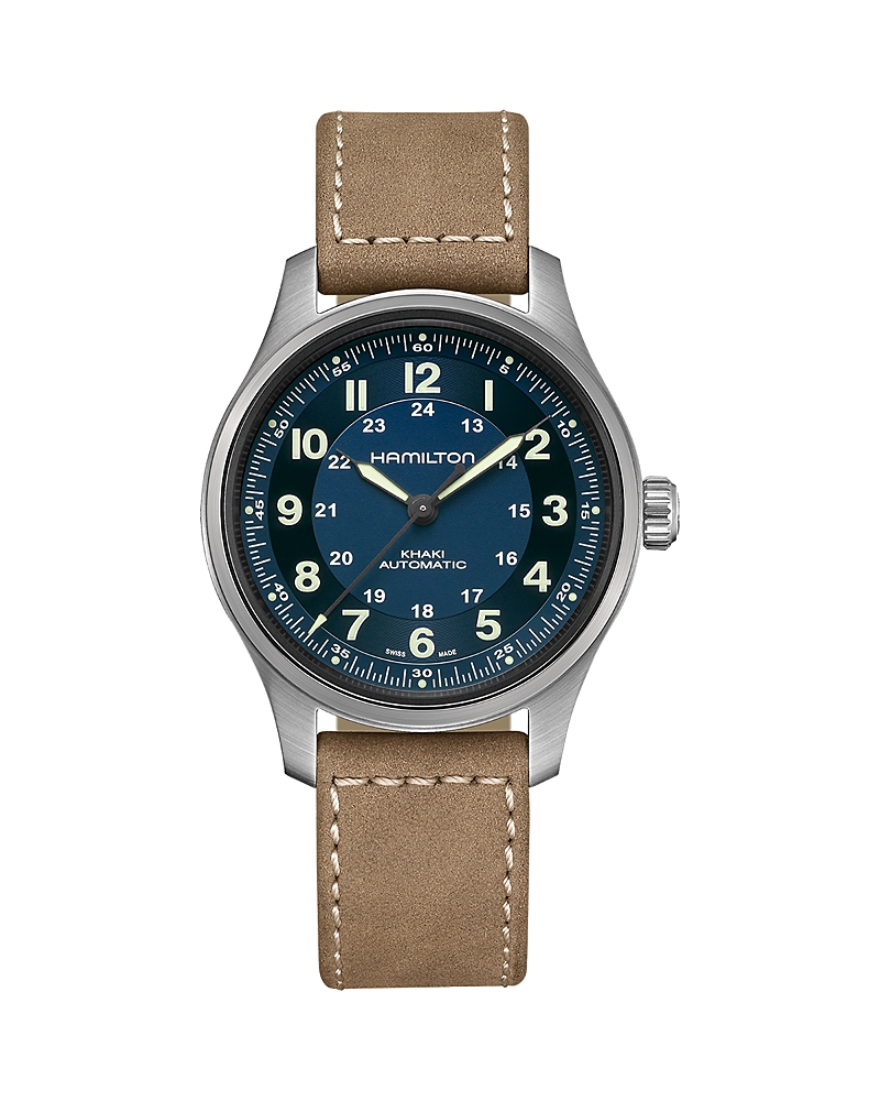 Hamilton Khaki Field Watch, 42mm In Blue/brown