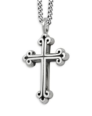 King Baby Studio Medium Traditional Cross Pendant Necklace, 24
