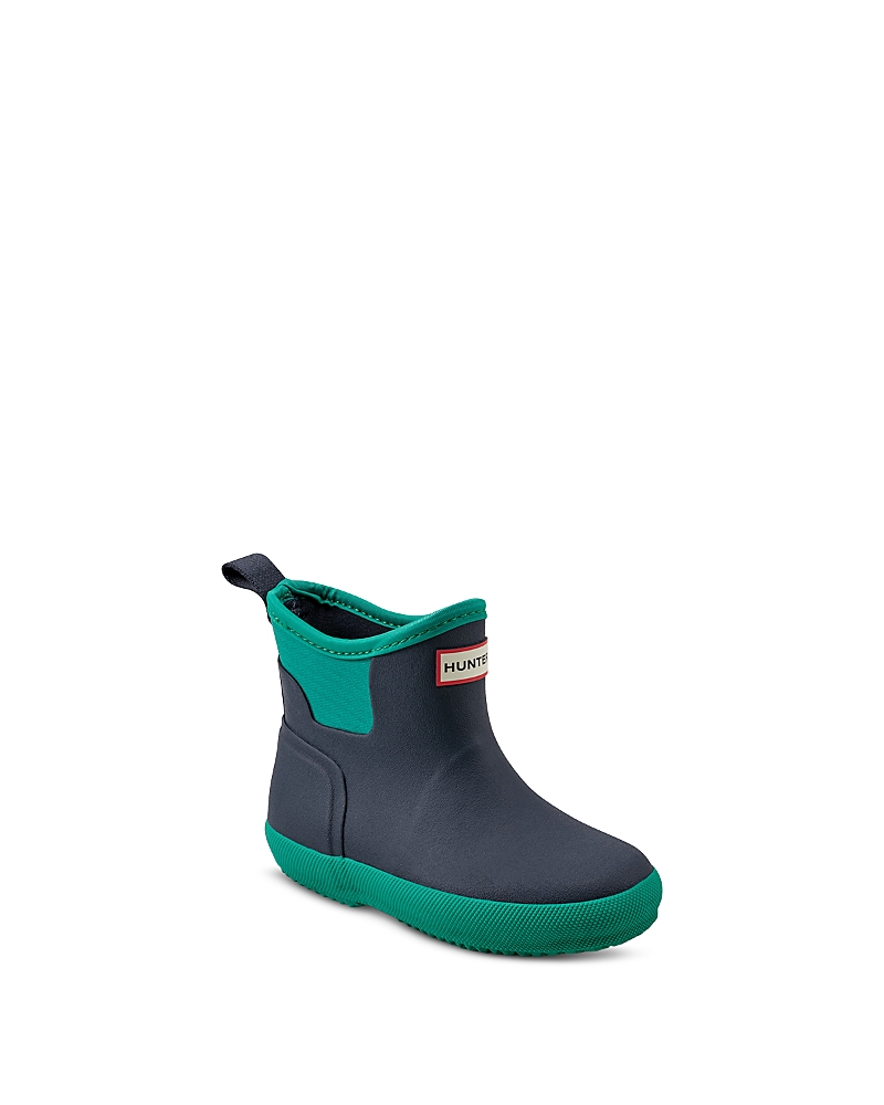 Shop Hunter Unisex Finley Pull On Waterproof Boots - Toddler, Little Kid In Navy/green