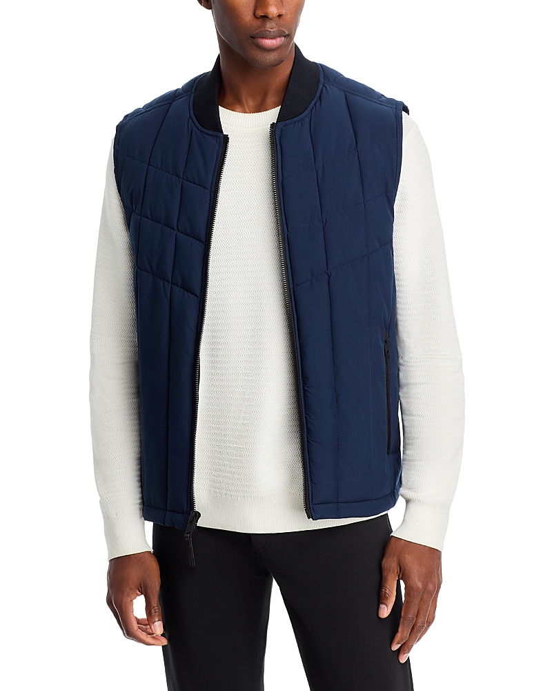 Andrew Marc Water Resistant Quilted Puffer Vest In Ink