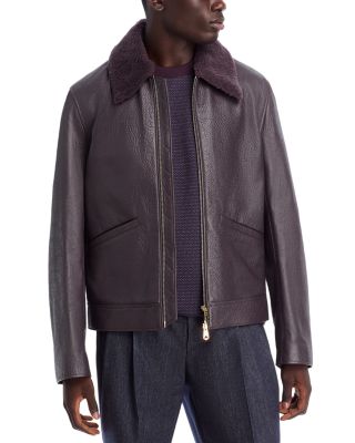 Paul Smith - Slim Fit Textured Leather Jacket