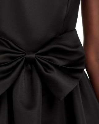 Satin Bow Mini Dress - Exclusive