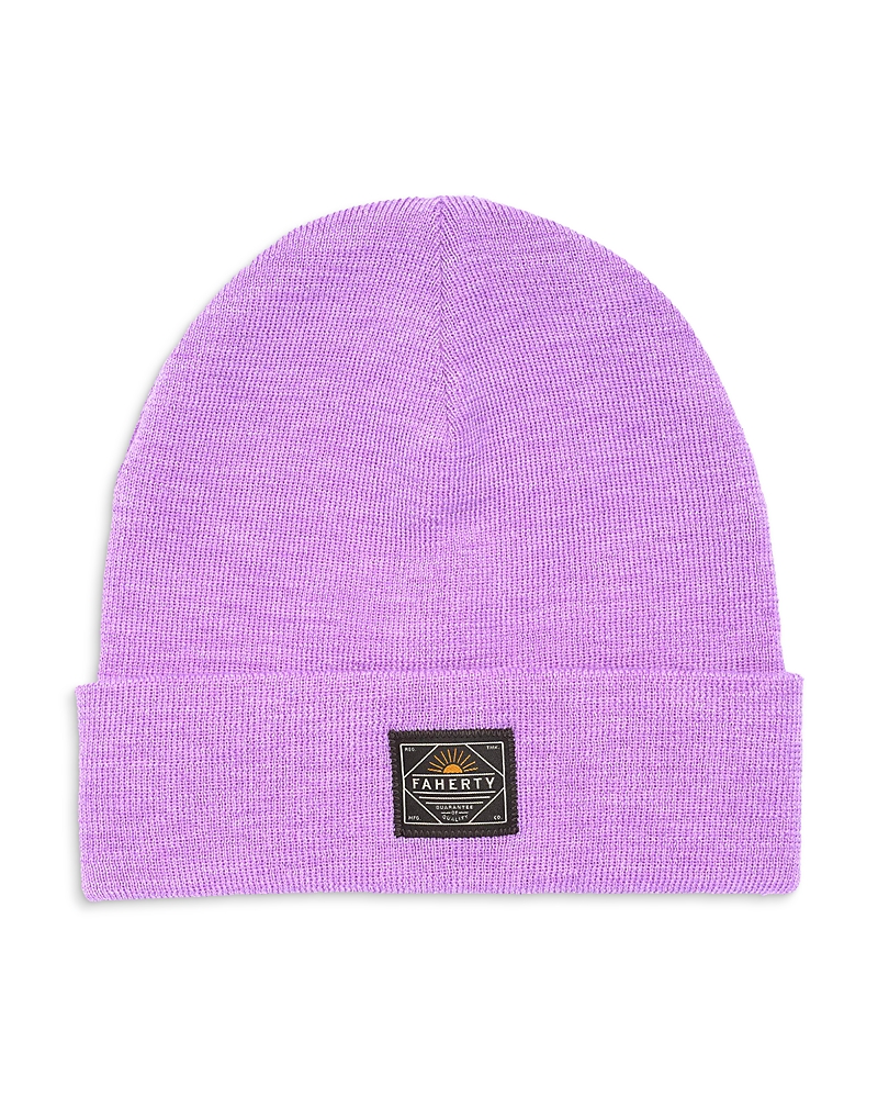 Faherty Merino Workwear Beanie In Orchid