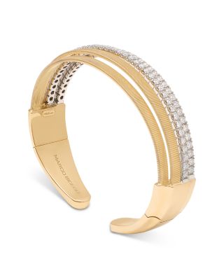 Marco Bicego - 18K Yellow Gold Masai 2 Row Diamond Tennis Statement Cuff