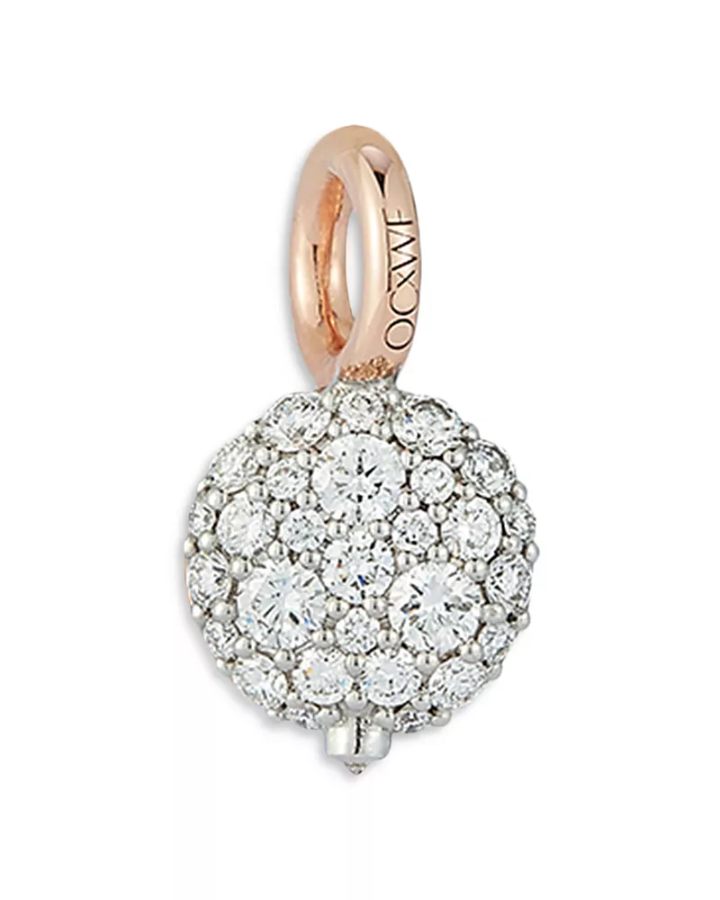 Walters Faith 18K Rose & White Gold Diamond Chantecaille Small Pebble Charm Pendant