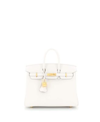 Pre-Owned Hermes Birkin 25 Handbag Grey Swift with Gold Hardware