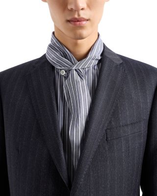 Slim Fit Striped Wool Suit